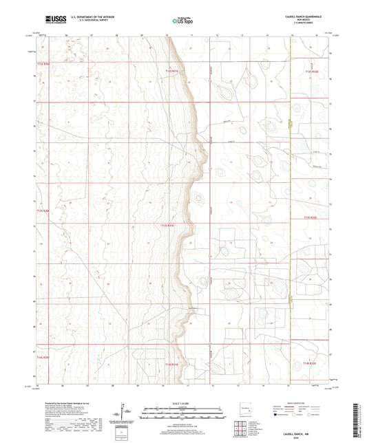 Caudill Ranch New Mexico US Topo Map Image
