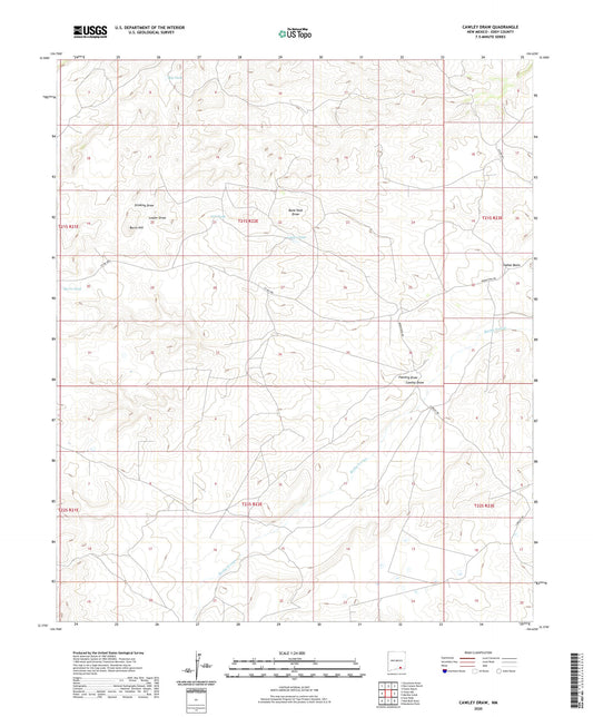 Cawley Draw New Mexico US Topo Map Image