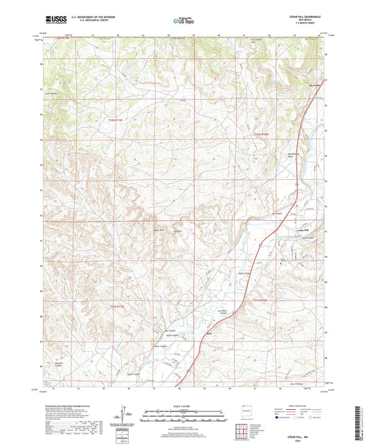 Cedar Hill New Mexico US Topo Map Image