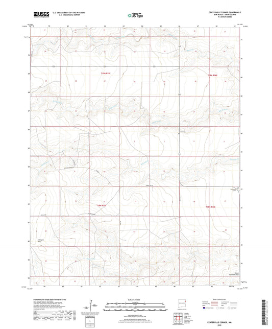 Centerville Corner New Mexico US Topo Map Image