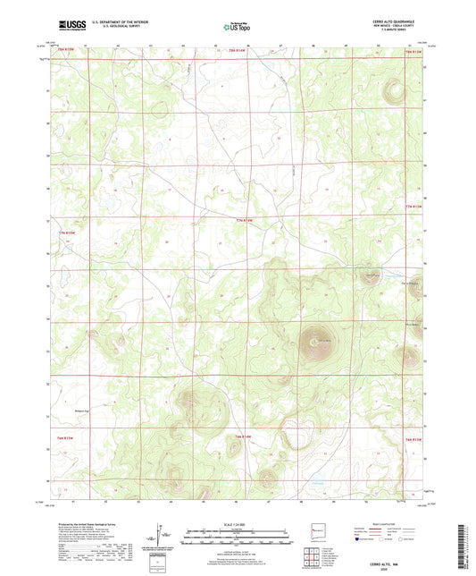 Cerro Alto New Mexico US Topo Map Image