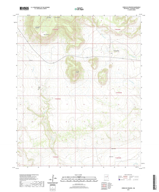 Cerro De Corazon New Mexico US Topo Map Image