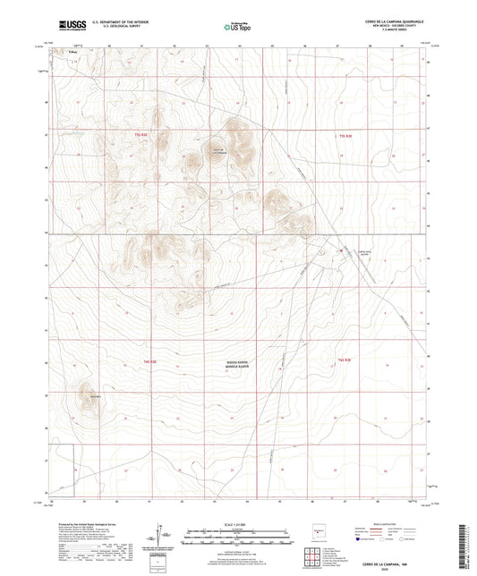 Cerro De La Campana New Mexico US Topo Map Image