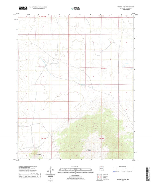 Cerro De La Olla New Mexico US Topo Map Image