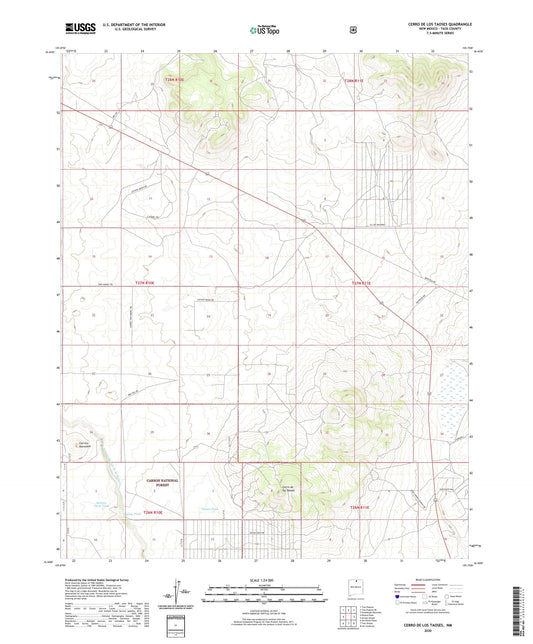 Cerro De Los Taoses New Mexico US Topo Map Image
