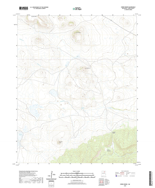 Cerro Negro New Mexico US Topo Map Image