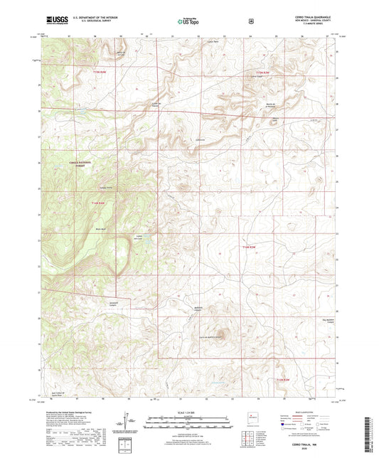 Cerro Tinaja New Mexico US Topo Map Image