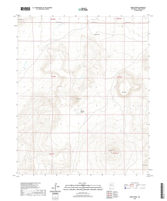 Cerro Verde New Mexico US Topo Map Image