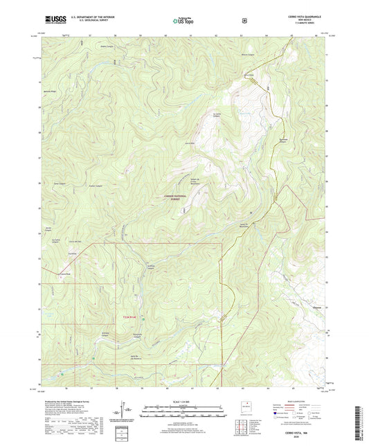 Cerro Vista New Mexico US Topo Map Image