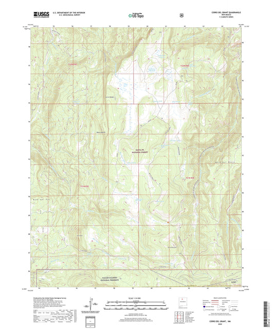 Cerro del Grant New Mexico US Topo Map Image