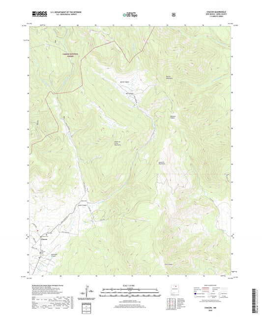 Chacon New Mexico US Topo Map Image