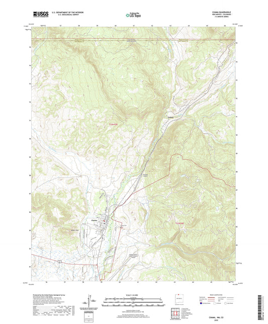 Chama New Mexico US Topo Map Image
