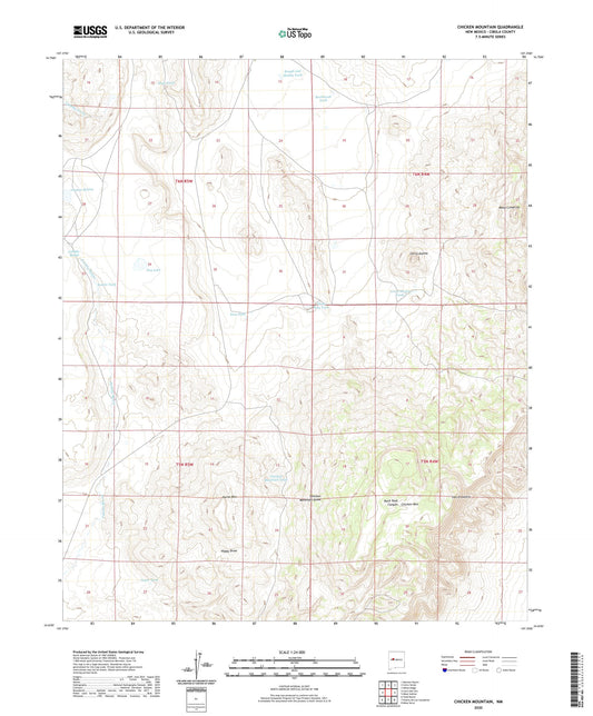 Chicken Mountain New Mexico US Topo Map Image