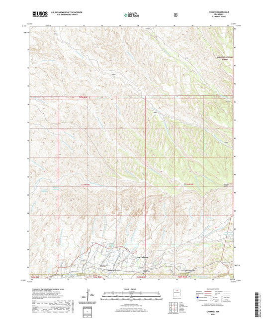 Chimayo New Mexico US Topo Map Image