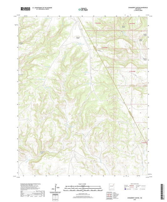 Chinaberry Canyon New Mexico US Topo Map Image