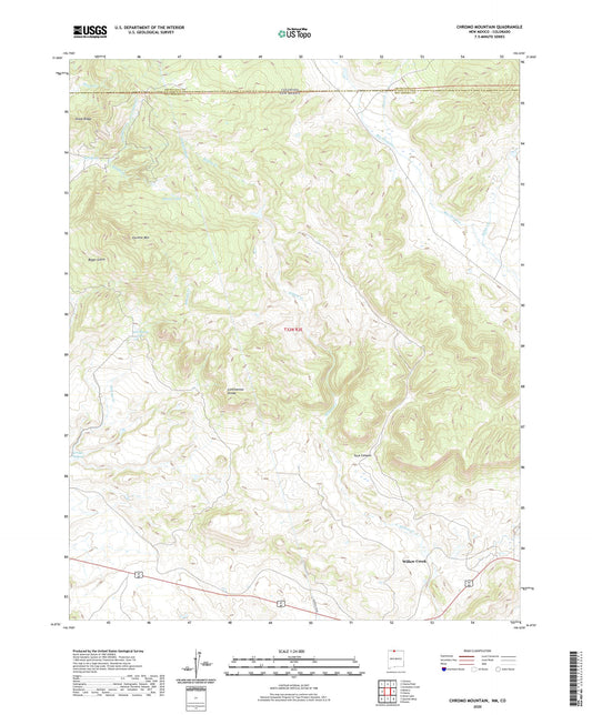 Chromo Mountain New Mexico US Topo Map Image