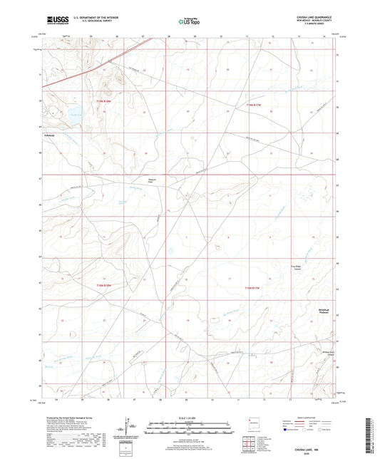 Chuska Lake New Mexico US Topo Map Image