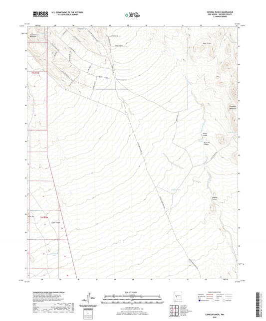 Cienega Ranch New Mexico US Topo Map Image