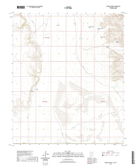 Cienega School New Mexico US Topo Map Image