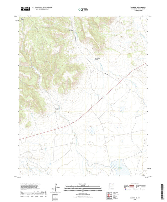 Cimarron SE New Mexico US Topo Map Image
