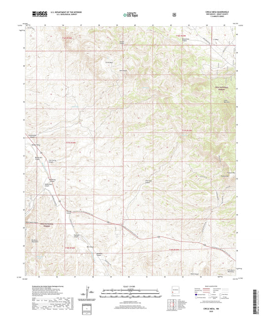 Circle Mesa New Mexico US Topo Map Image