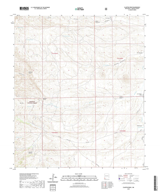 Clanton Draw New Mexico US Topo Map Image