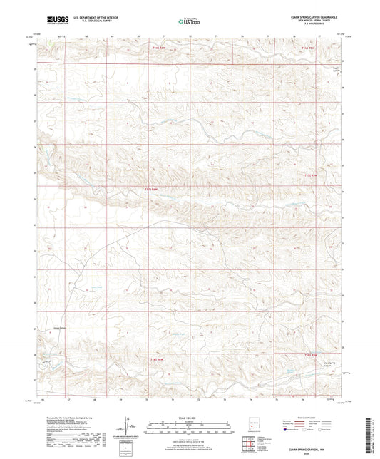 Clark Spring Canyon New Mexico US Topo Map Image