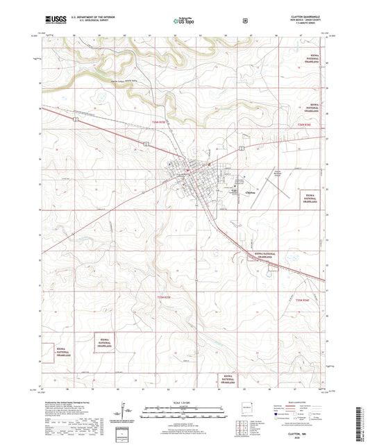 Clayton New Mexico US Topo Map Image