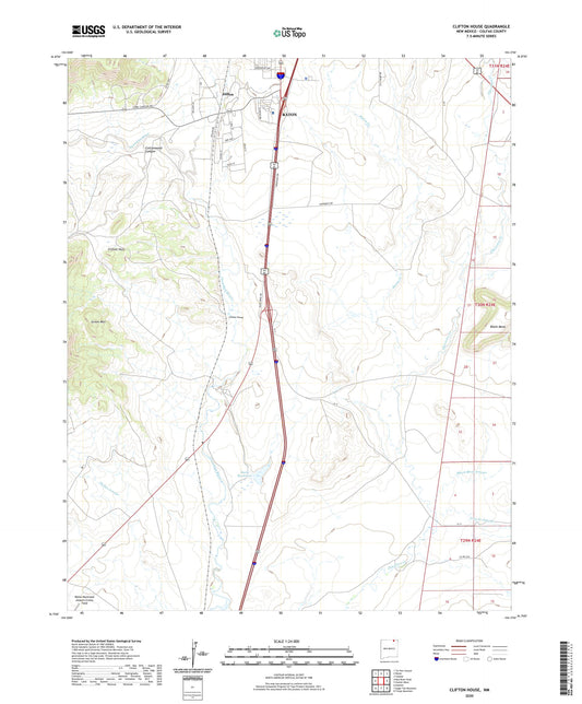 Clifton House New Mexico US Topo Map Image