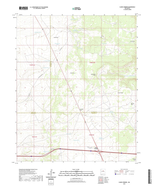 Clines Corners New Mexico US Topo Map Image