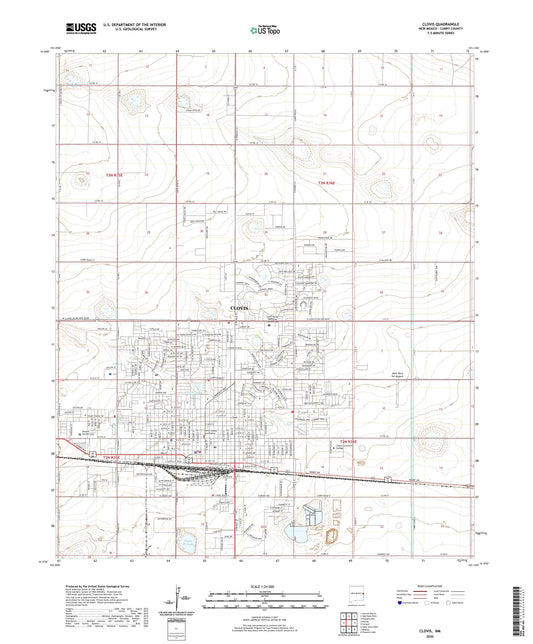 Clovis New Mexico US Topo Map Image