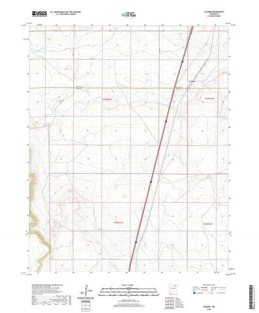 Colmor New Mexico US Topo Map Image