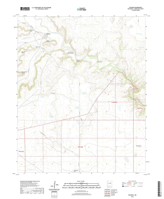 Colonias New Mexico US Topo Map Image