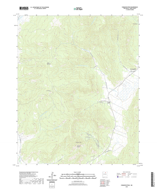 Comanche Peak New Mexico US Topo Map Image