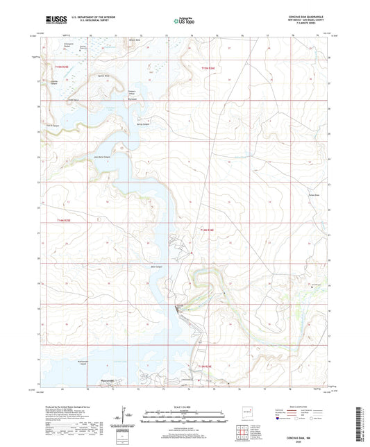 Conchas Dam New Mexico US Topo Map Image