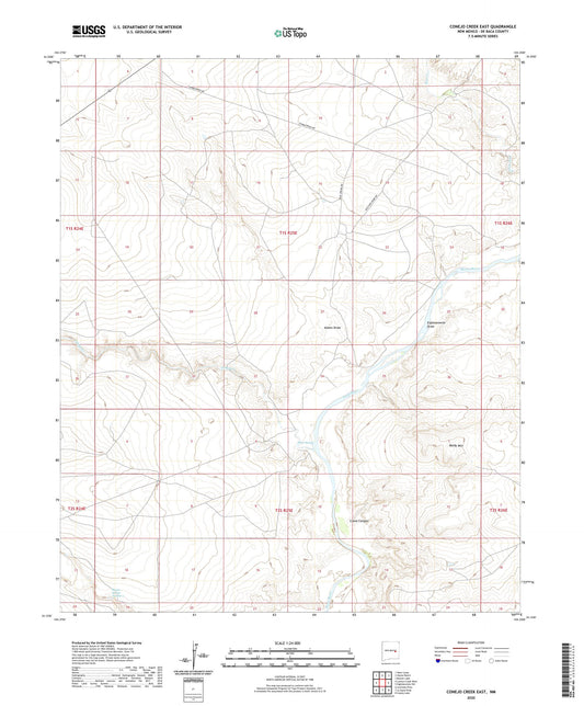 Conejo Creek East New Mexico US Topo Map Image