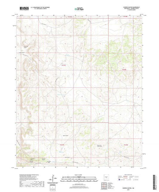 Cooper Canyon New Mexico US Topo Map Image