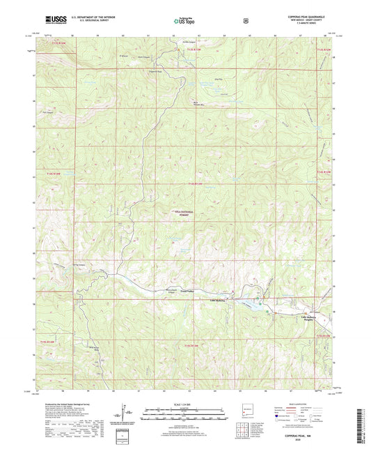 Copperas Peak New Mexico US Topo Map Image