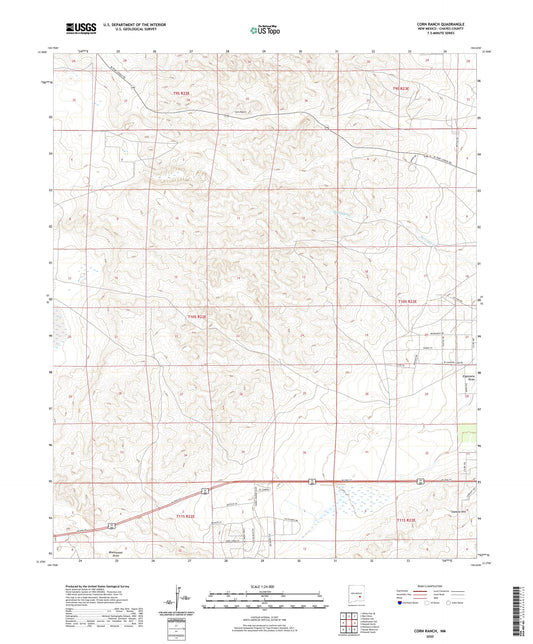 Corn Ranch New Mexico US Topo Map Image