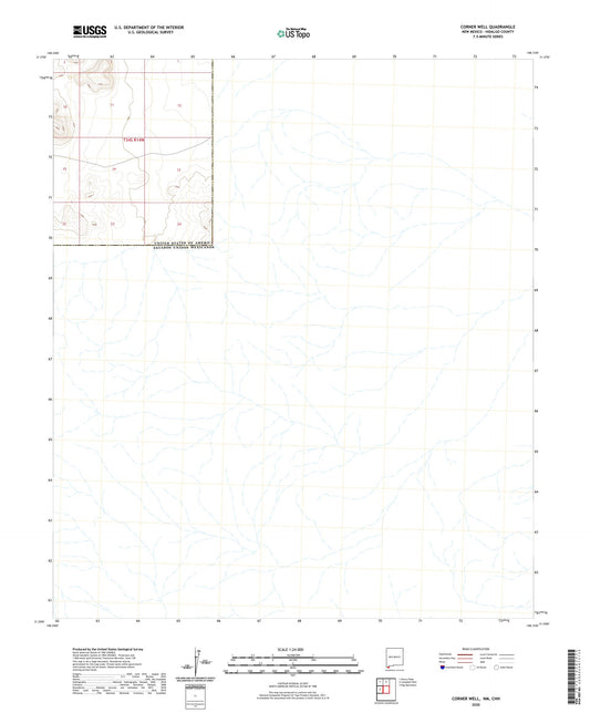 Corner Well New Mexico US Topo Map Image