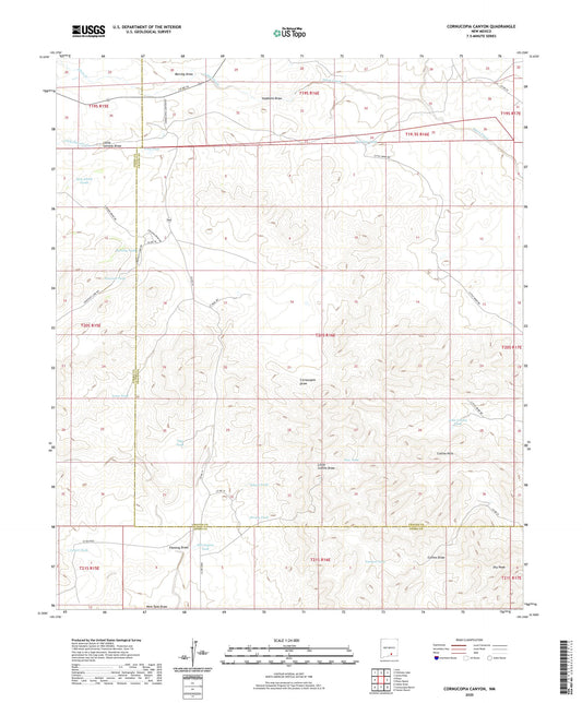 Cornucopia Canyon New Mexico US Topo Map Image