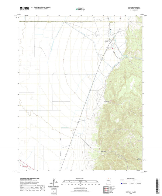 Costilla New Mexico US Topo Map Image