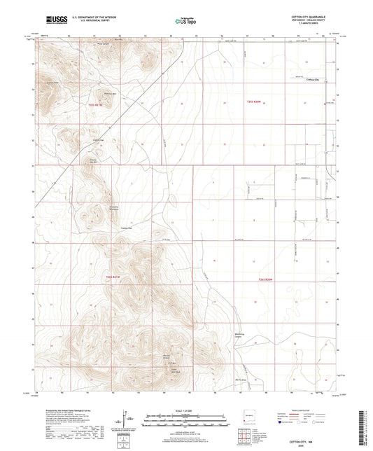 Cotton City New Mexico US Topo Map Image