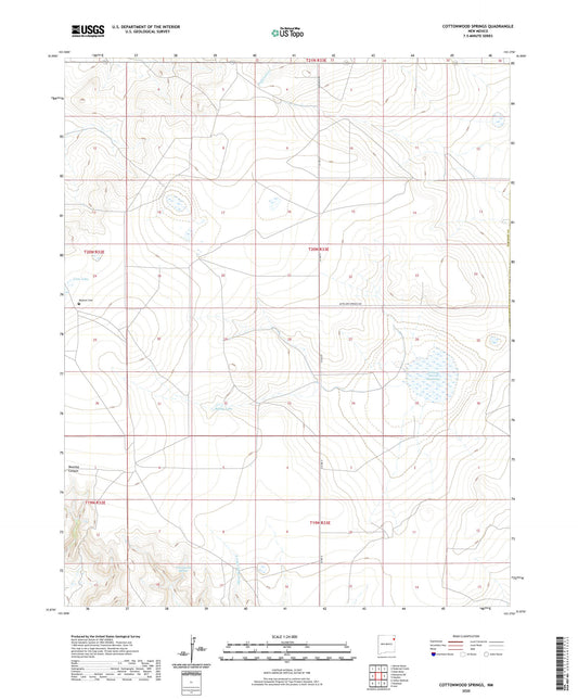 Cottonwood Springs New Mexico US Topo Map Image