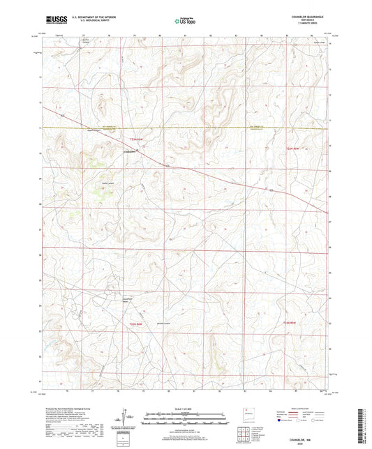 Counselor New Mexico US Topo Map Image