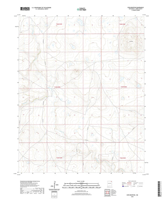 Cow Mountain New Mexico US Topo Map Image