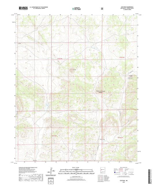 Cox Peak New Mexico US Topo Map Image