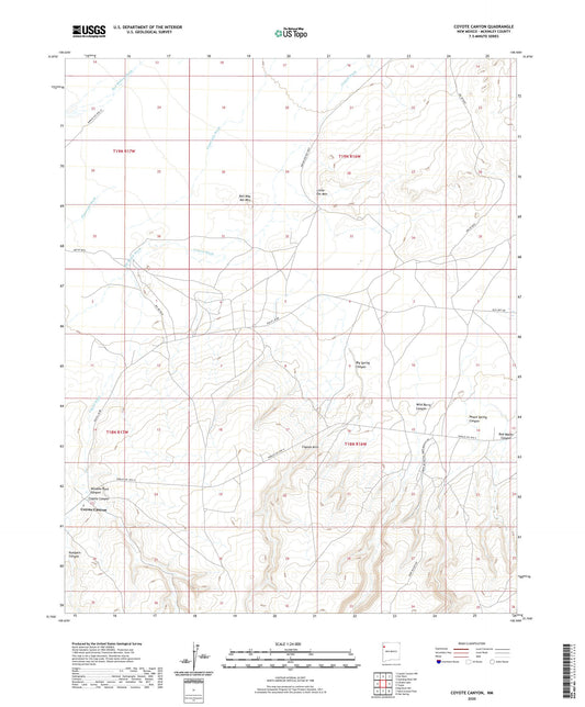 Coyote Canyon New Mexico US Topo Map Image
