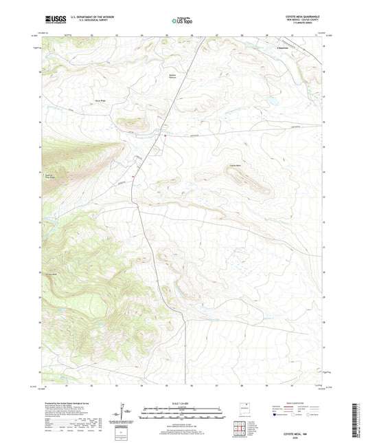 Coyote Mesa New Mexico US Topo Map Image