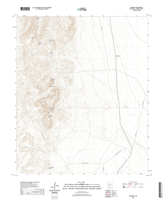 Crocker New Mexico US Topo Map Image